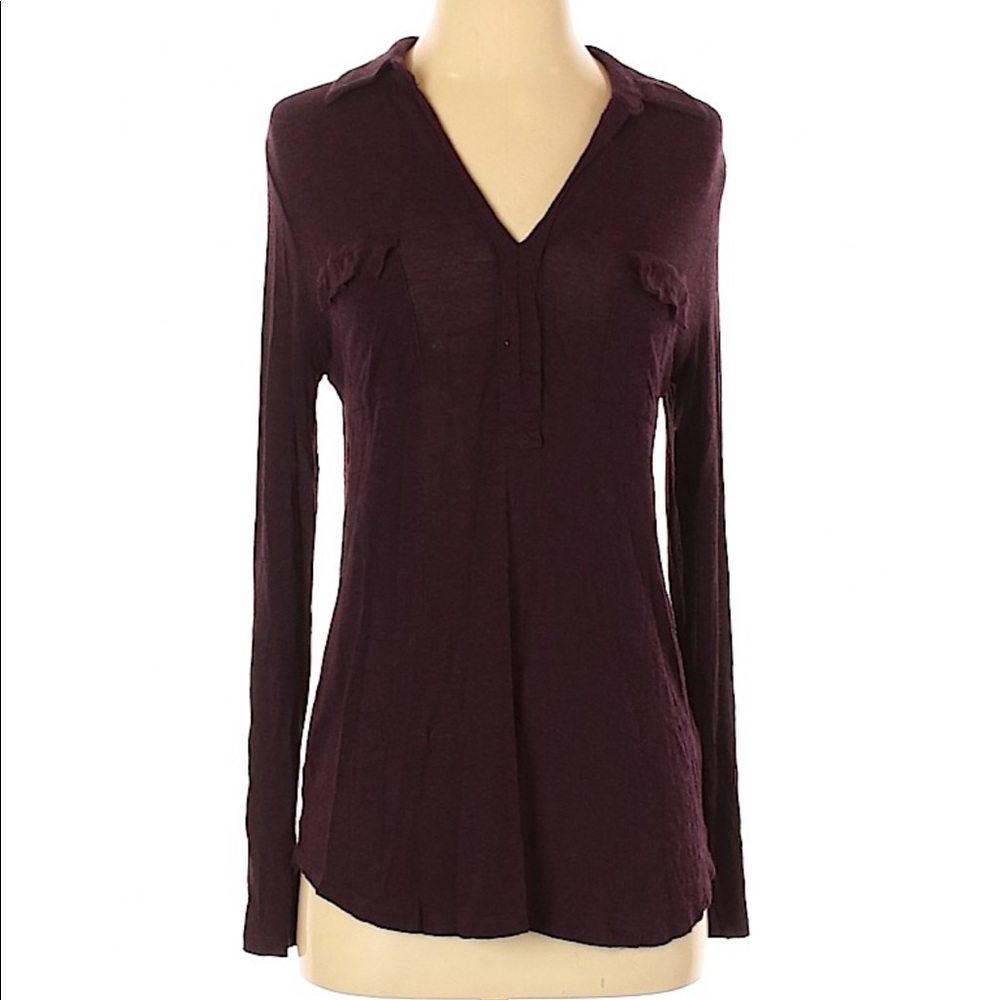 {Splendid} Long Sleeve T-Shirt with Pockets